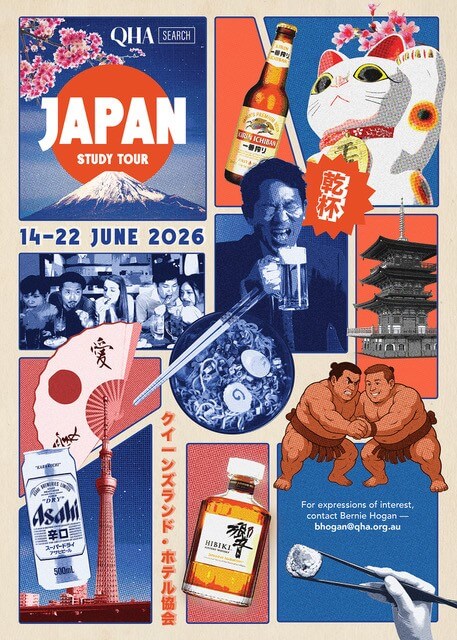 A few seats are still available to the join the QHA on the 2026 QHA International Study Tour, taking place 14–22 June 2026 in one of the world’s most innovative hospitality destinations — Japan.
